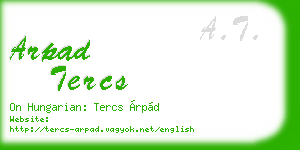 arpad tercs business card